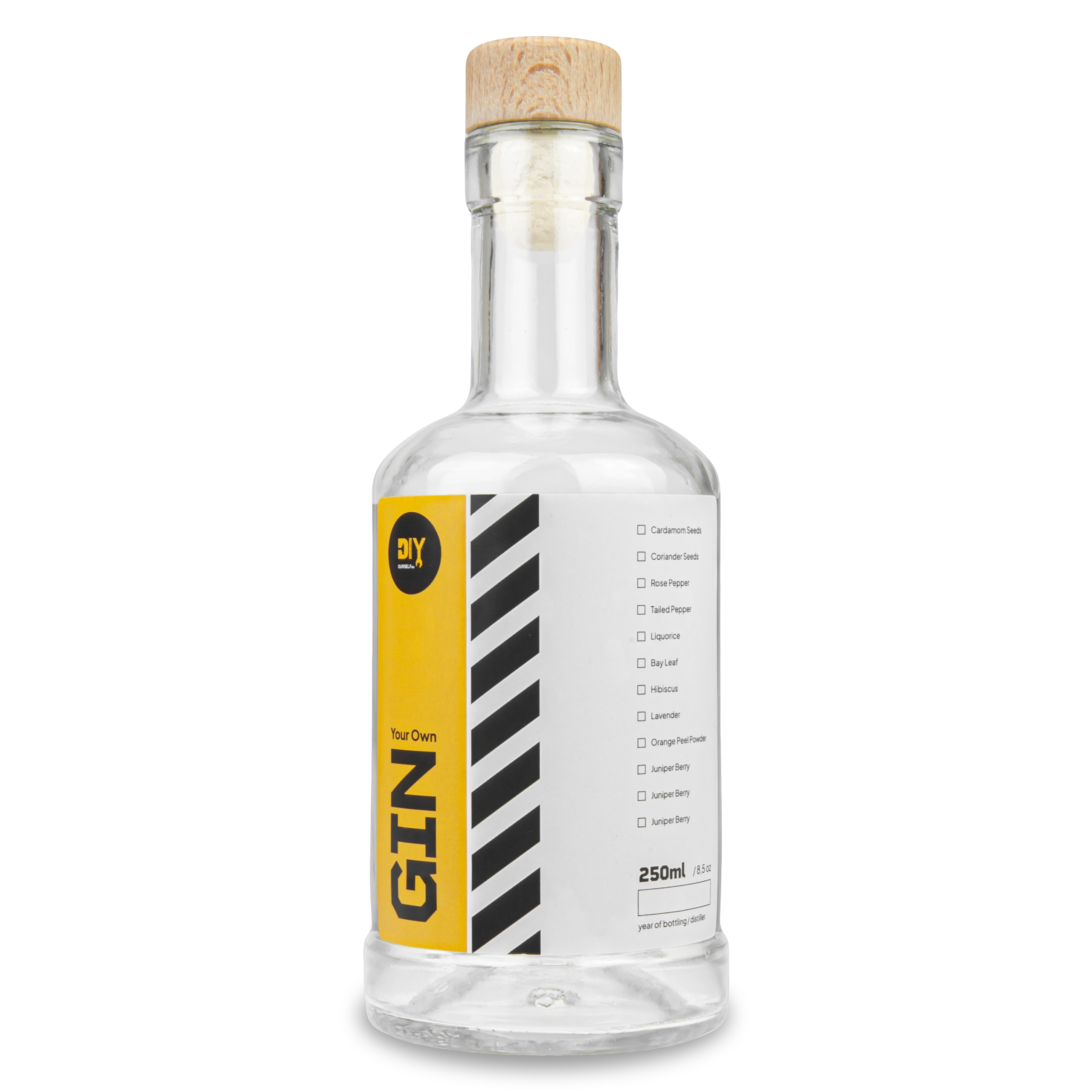 GLASS BOTTLE FOR GIN 250 ML