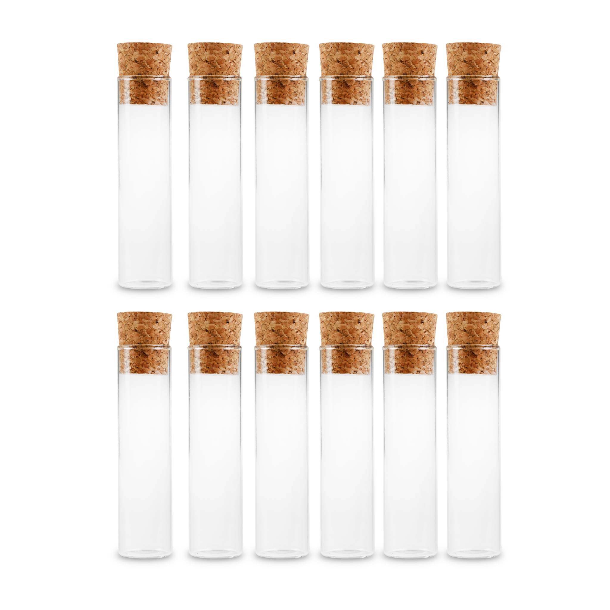 GLASS VIAL WITH CORK FOR STORING SPICES 12 PCS.