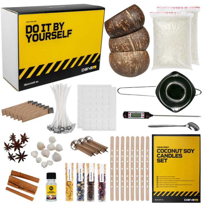 SOY CANDLE MAKING KIT COCONUT SHELLS