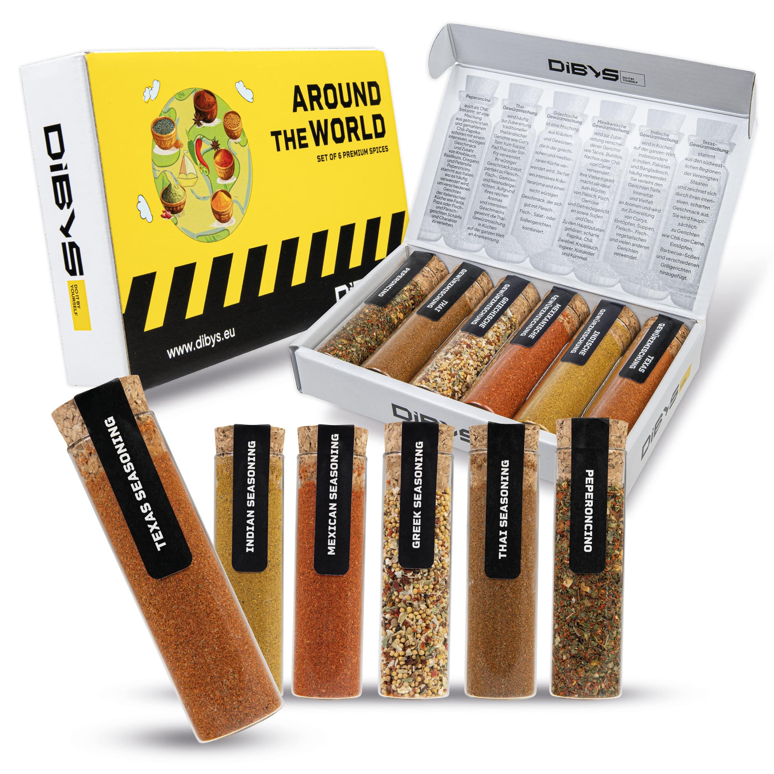 GIFT SET OF 6 SPICES  “AROUND THE WORLD” 188 G